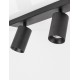 Sandy Black Aluminium LED GU10 2x10 Watt IP20 220-240 Volt Bulb Excluded D: 35 W: 6 H: 12.7 cm