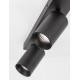 Sandy Black Aluminium LED GU10 2x10 Watt IP20 220-240 Volt Bulb Excluded D: 35 W: 6 H: 12.7 cm