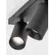 Sandy Black Aluminium LED GU10 2x10 Watt IP20 220-240 Volt Bulb Excluded D: 35 W: 6 H: 12.7 cm