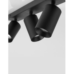 Sandy Black Aluminium LED GU10 3x10 Watt IP20 220-240 Volt Bulb Excluded D: 55 W: 6 H: 12.7 cm