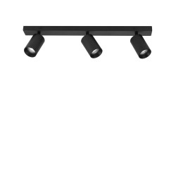 Sandy Black Aluminium LED GU10 3x10 Watt IP20 220-240 Volt Bulb Excluded D: 55 W: 6 H: 12.7 cm