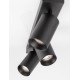 Sandy Black Aluminium LED GU10 3x10 Watt IP20 220-240 Volt Bulb Excluded D: 55 W: 6 H: 12.7 cm