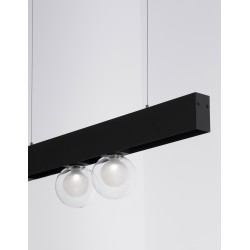 Sandy Black Aluminium & Glass 5W DC24V Philips D:10 H:15 380Lm 3000K IP20