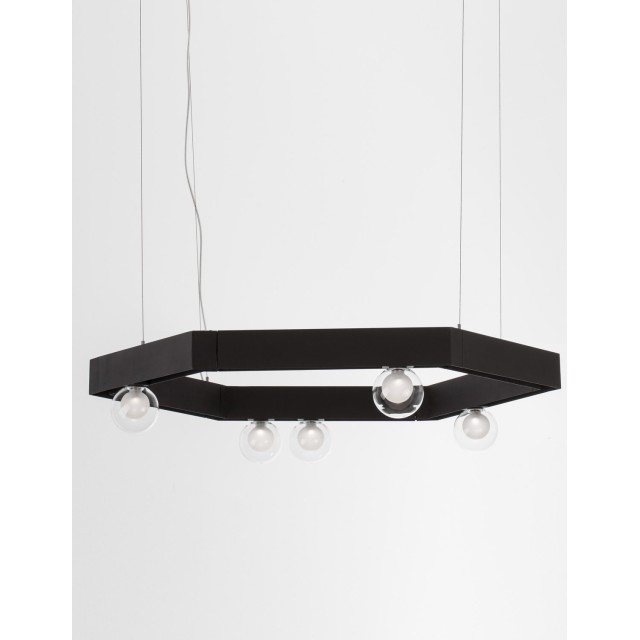Sandy Black Aluminium & Glass 5W DC24V Philips D:10 H:15 380Lm 3000K IP20