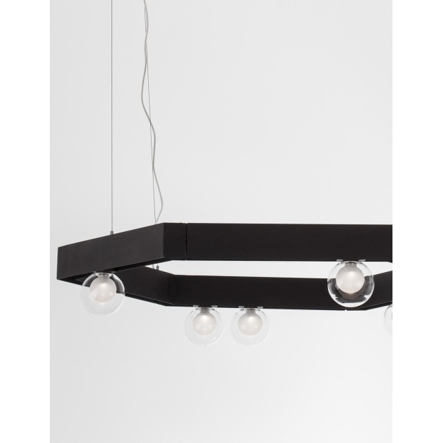 Sandy Black Aluminium & Glass 5W DC24V Philips D:10 H:15 380Lm 3000K IP20