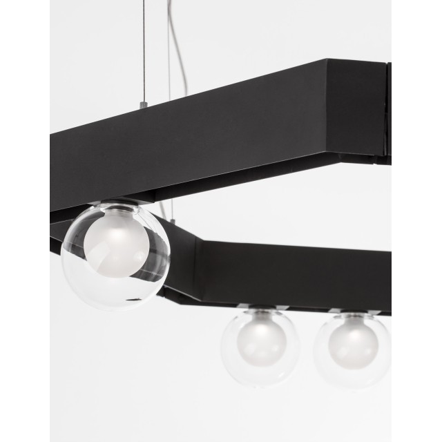 Sandy Black Aluminium & Glass 5W DC24V Philips D:10 H:15 380Lm 3000K IP20