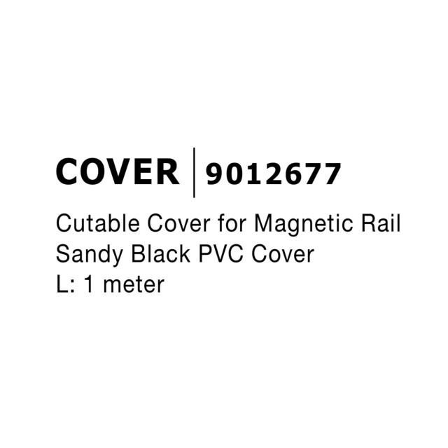 Cutable Cover For Magnetic RailSandy Black PVC CoverL: 1 met