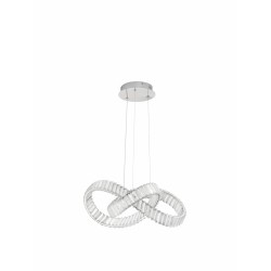 Chrome Metal & Crystal LED 50W 230 Volt 4075.27Lm 3500K IP20 Class I D: 60 H: 120 cm 9019723