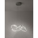 Chrome Metal & Crystal LED 50W 230 Volt 4075.27Lm 3500K IP20 Class I D: 60 H: 120 cm 9019723