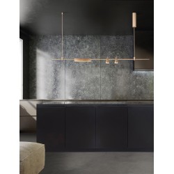 Magnetic Tubular Structure Satin Gold Aluminium IP20 Included Driver 60 Watt AC220-240V Output 24V DC L: 150 H: 75 cm
