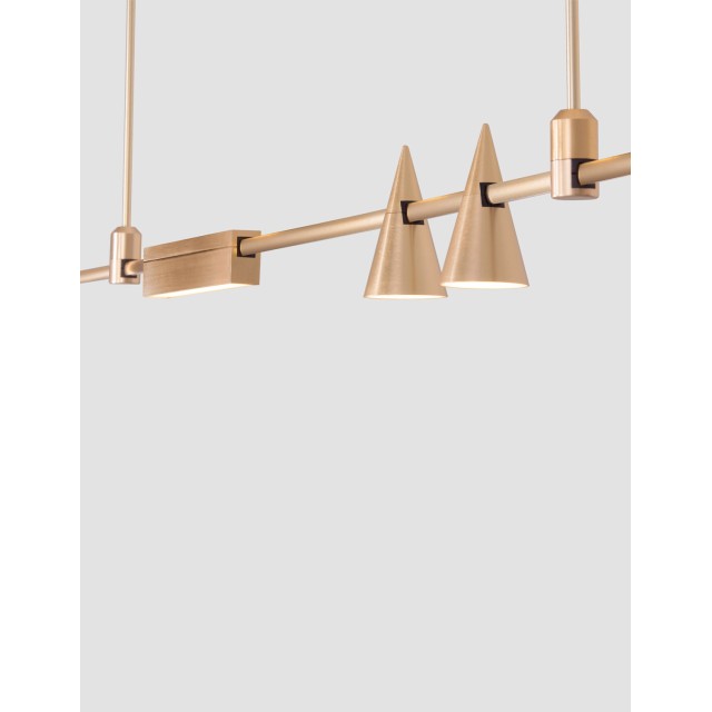 Magnetic Tubular Structure Satin Gold Aluminium IP20 Included Driver 60 Watt AC220-240V Output 24V DC L: 150 H: 75 cm