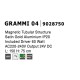 Magnetic Tubular Structure Satin Gold Aluminium IP20 Included Driver 60 Watt AC220-240V Output 24V DC L: 150 H: 75 cm