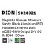 Magnetic Circular Structure Sandy Black Aluminium IP20 Included Driver 60 Watt AC220-240V Output 24V DC D: 60 H: 120 cm