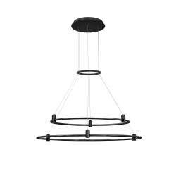 Magnetic Circular Structure Sandy Black Aluminium IP20 Included Driver 200 Watt AC220-240V Output 24V DC D1: 80 D2: 60 H: 150 cm