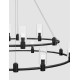 Magnetic Circular Structure Sandy Black Aluminium IP20 Included Driver 200 Watt AC220-240V Output 24V DC D1: 80 D2: 60 H: 150 cm