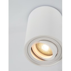 Sandy White Aluminium LED GU10 1x10 Watt IP20 220-240 Volt Bulb Excluded D: 8.5 H: 11.5 cm