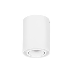 Sandy White Aluminium LED GU10 1x10 Watt IP20 220-240 Volt Bulb Excluded D: 9.6 H: 12.5 cm