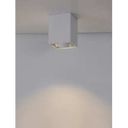 Sandy White Aluminium LED GU10 1x10 Watt IP20 AC220-240 Volt L: 9.6 W: 9.6 H: 12.5 cm