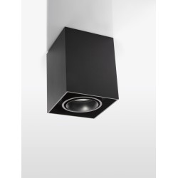 Sandy Black Aluminium LED GU10 1x10 Watt IP20 AC220-240 Volt L: 9.6 W: 9.6 H: 12.5 cm
