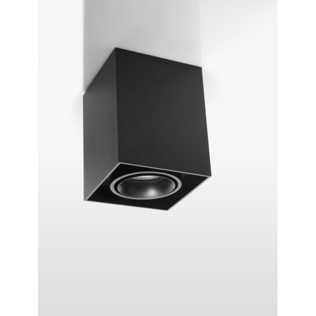 Sandy Black Aluminium LED GU10 1x10 Watt IP20 AC220-240 Volt L: 9.6 W: 9.6 H: 12.5 cm