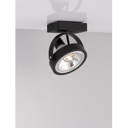 Sandy Black Aluminium LED AR111 35 Watt IP20 W: 13.6 L: 9 H: 17 cm