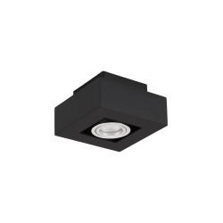 Sandy Black Aluminium LED GU10 1x10 Watt IP20 100-260 Volt Bulb Excluded L: 14.5 W: 14.5 H: 8.6 cm