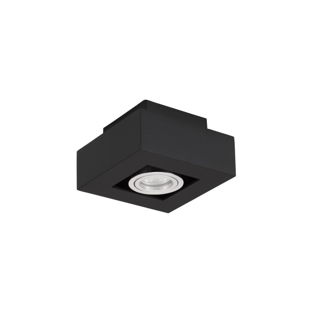 Sandy Black Aluminium LED GU10 1x10 Watt IP20 100-260 Volt Bulb Excluded L: 14.5 W: 14.5 H: 8.6 cm