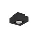 Sandy Black Aluminium LED GU10 1x10 Watt IP20 100-260 Volt Bulb Excluded L: 14.5 W: 14.5 H: 8.6 cm