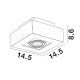 Sandy Black Aluminium LED GU10 1x10 Watt IP20 100-260 Volt Bulb Excluded L: 14.5 W: 14.5 H: 8.6 cm