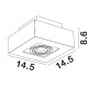 Sandy White Aluminium LED GU10 1x10 Watt IP20 100-260 Volt Bulb Excluded L: 14.5 W: 14.5 H: 8.6 cm