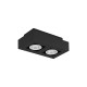 Sandy Black Aluminium LED GU10 2x10 Watt IP20 100-260 Volt Bulb Excluded L: 25 W: 14.5 H8.6 cm