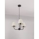Black Metal & Cream Fabric Shade LED E27 3x12 Watt 230 VoltIP20 Bulb ExcludedD: 52 H1: 38 H2: 98 cm Adjustable Height