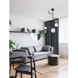Opal Glass Sandy Black Aluminium LED G9 5x5 Watt 230 Volt IP20 Bulb Excluded L: 73 H: 100 cm 9043304
