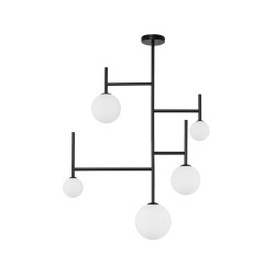 Opal Glass Sandy Black Aluminium LED G9 5x5 Watt 230 Volt IP20 Bulb Excluded L: 73 H: 100 cm 9043304