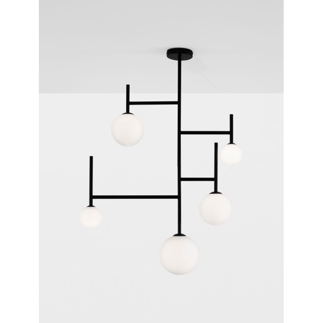 Opal Glass Sandy Black Aluminium LED G9 5x5 Watt 230 Volt IP20 Bulb Excluded L: 73 H: 100 cm 9043304