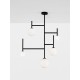 Opal Glass Sandy Black Aluminium LED G9 5x5 Watt 230 Volt IP20 Bulb Excluded L: 73 H: 100 cm 9043304