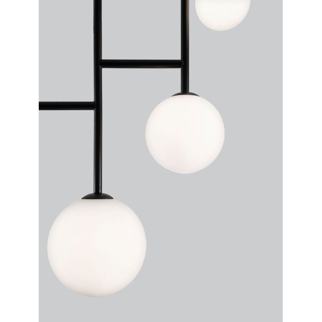 Opal Glass Sandy Black Aluminium LED G9 5x5 Watt 230 Volt IP20 Bulb Excluded L: 73 H: 100 cm 9043304