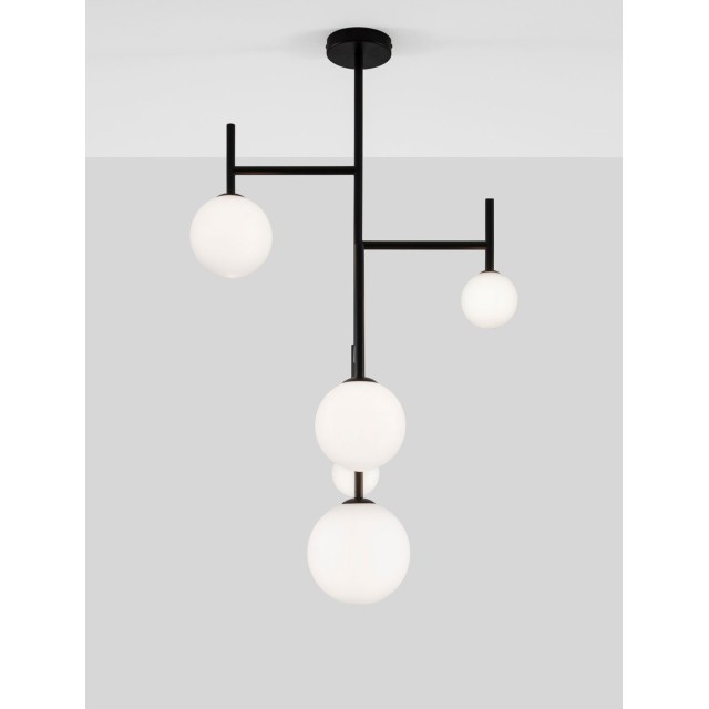 Opal Glass Sandy Black Aluminium LED G9 5x5 Watt 230 Volt IP20 Bulb Excluded L: 73 H: 100 cm 9043304