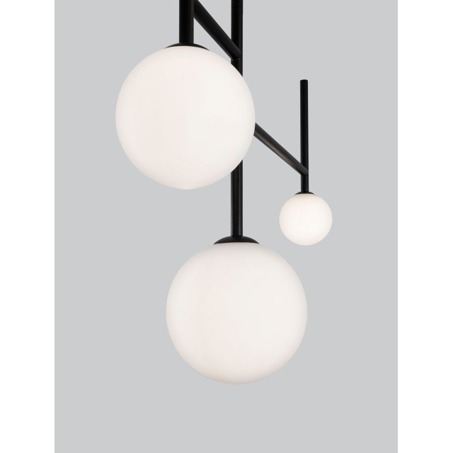 Opal Glass Sandy Black Aluminium LED G9 5x5 Watt 230 Volt IP20 Bulb Excluded L: 73 H: 100 cm 9043304
