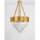 Gold Metal & Crystal LED LED E14 12x5 Watt 230 Volt IP20 Bulb Excluded D: 73 H1: 50 H2: 120 cm  9050110