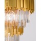 Gold Metal & Crystal LED LED E14 20x5 Watt 230 Volt IP20 Bulb Excluded D: 85 H1: 60 H2: 120 cm 9050120
