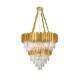 Gold Metal & Crystal LED LED E14 20x5 Watt 230 Volt IP20 Bulb Excluded D: 85 H1: 60 H2: 120 cm 9050120