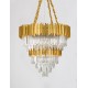 Gold Metal & Crystal LED LED E14 20x5 Watt 230 Volt IP20 Bulb Excluded D: 85 H1: 60 H2: 120 cm 9050120