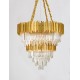 Gold Metal & Crystal LED LED E14 20x5 Watt 230 Volt IP20 Bulb Excluded D: 85 H1: 60 H2: 120 cm 9050120