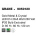 Gold Metal & Crystal LED LED E14 20x5 Watt 230 Volt IP20 Bulb Excluded D: 85 H1: 60 H2: 120 cm 9050120