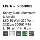Sandy Black Aluminum & Acrylic LED 30 Watt 230 Volt 2422Lm 3000 IP44 L: 96 W: 14 H: 6 cm 9053302