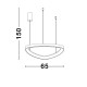Dimmable Sandy White Aluminium &Acrylic LED 48 Watt 230 Volt 2400Lm 3000 IP20 D: 65 H: 150 cm 9053551