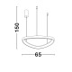 Dimmable Coffee Brown Aluminium &Acrylic LED 48 Watt 230 Volt 2400Lm 3000 IP20 D: 65 H: 150 cm 9053553