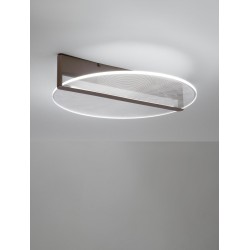 Coffee Brown Aluminium & Acrylic LED 36 Watt 230 Volt 2259Lm 3000K IP20 D: 58.5 W:56 H: 12.3 cm 9054447