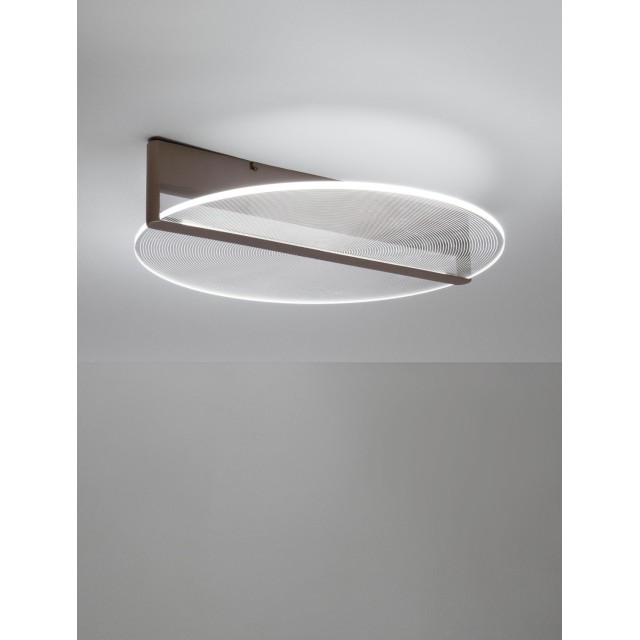 Coffee Brown Aluminium & Acrylic LED 36 Watt 230 Volt 2259Lm 3000K IP20 D: 58.5 W:56 H: 12.3 cm 9054447